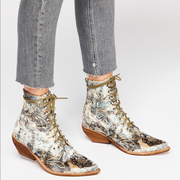NWOT Jeffrey Campbell Free People Grove Lace Up Western - Picture 1 of 8